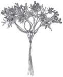  Ág MagicHome Karácsony, ezüst 15 cm