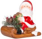 MagicHome Dekoráció MagicHome Karácsony, Mikulás szánkón, LED, terrakotta, 12, 6x8, 5x11, 5 cm