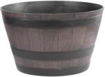  Virágcserép Strend Pro Woodeff, 52x30 cm, barna, fa hatású, hordó