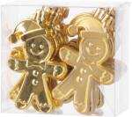  Dísz MagicHome, készlet, mézeskalács figura, arany, 12 db, 8 cm, karácsonyfára, Karácsonyra