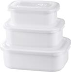 MagicHome Ételhordó MagicHome Lunchbox szett MB41, 3 db, 700/1300/2100 ml, téglalap alakú, nyitható fedél