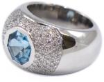 Ékszershop Gyémánt köves fehérarany gyűrű topázzal (1291649)