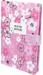T-Creativ Virágos NoteBook vonalas napló mágneszárral - 19x13 cm (TC25-A17116TFLO-966464VILAGOSROZSASZIN)