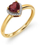  Szív alakú Anahi gyűrű rhodolittal 0, 76 ct KU2151