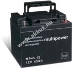 Multipower Ólom akku 12V 45Ah Multipower típus MP45-12 - VDS-minősítéssel
