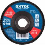 Extol lamellás csiszoló acél, Alu, műa. és fa munkadarabok csiszolására, 115×22mm; P100, kúpos, max. : 13.200 ford. /perc, EN13743 (8803465)