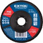 Extol lamellás csiszoló acél, Alu, műa. és fa munkadarabok csiszolására, 125×22mm; P80, kúpos, max. : 12.300 ford. /perc, EN13743 (8803474)