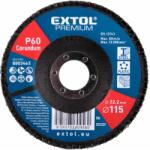 Extol lamellás csiszoló acél, Alu, műa. és fa munkadarabok csiszolására, 115×22mm; P60, kúpos, max. : 13.200 ford. /perc, EN13743 (8803463)