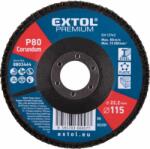 Extol lamellás csiszoló acél, Alu, műa. és fa munkadarabok csiszolására, 115×22mm; P80, kúpos, max. : 13.200 ford. /perc, EN13743 (8803464)