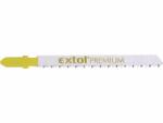 Extol Premium dekopírlap, 5db, Bosch befogás, HCS; 75×8×1, 5mm, 2, 5mm fogtáv, köszörült fogak, puhafához, farostlemezekhez (3-30mm), mű (8805001)