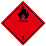  Információs címke, papír Gyúlékony gázok 3.1 10cmx10cm 300db/tekercs - iroszer24