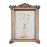 Clayre & Eef Barna-arany színű sarokdíszes, masnis képkeret - szep-otthon - 7 790 Ft