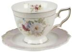 Clayre & Eef Viktoriánus rózsa mintás porcelán teás csésze - 200 ml