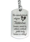 R.M. ékszer Ha mindenkinek olyan Testvére lenne - acél kulcstartó testvérnek (15957RMS)