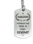 R.M. ékszer A barátod az, aki mindent tud rólad - téglalap acél kulcstartó (13239-RM-D)