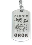 R.M. ékszer Szeretet anya és fia közt - gravírozott acél kulcstartó (13216-RM-D)