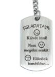 R. M. ékszer Feladataim előzőek ismétlése acél medálos kulcstartó (13521-RM-D)