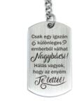 R. M. ékszer Te lettél a Nagybácsim acél medálos kulcstartó (16575RM)