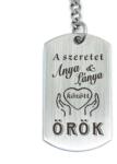 R.M. ékszer Szeretet anya és lánya közt acél medálos kulcstartó (13215-RM-D)