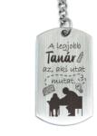 R.M. ékszer Legjobb tanár acél medálos kulcstartó (13244-RM-D)