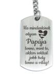 R.M. ékszer Ha mindenkinek olyan Papája lenne - acél kulcstartó nagypapának (15954RMS)