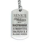 R. M. ékszer Senki sem tökéletes de a nagymamák acél medálos kulcstartó (13444-RM-D)