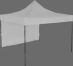 Expodom Gyorsan összecsukható sátor 3x3 m - acél, 1 oldalfal, Szürke / antracit