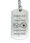 R.M. ékszer Kutya szív és kutya lélek - kutyás gravírozott acél kulcstartó (13406-RM-D)