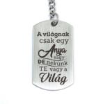 R. M. ékszer A világnak csak egy anya vagy acél medálos kulcstartó (13448-RM-D)