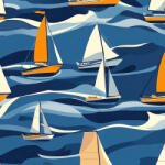 Takoy Anyag fürdőruhára UV/klór védelemmel hullámok és vitorlák