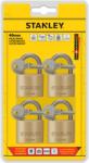 Stanley License Stanley Sárgaréz lakat, normál kengyellel 40mm 4 db-os csomag (S742-038)