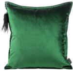 Takoy Fényes bársony díszpárnahuzat ROYAL kristállyal és tollal díszített bojttal