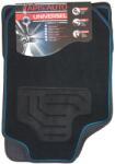 CUSTO POL Set Covorase Auto Universale Custo Twin, Mocheta, negru cu bordura albastra, 4 buc