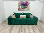 MobAmbient Canapea din material plușat, extensibilă, verde smarald - model MADEIRA Canapea