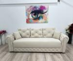 MobAmbient Canapea design modern, extensibilă cu ladă depozitare, crem - model BETYS Canapea