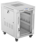 Lanberg Rack LANBERG Rack cabinet 19" free-standing 15U/600x800 (flat pack) with glass door lCD V2, grey (FF01-6815-12SL)