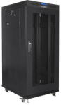 Lanberg Rack LANBERG Rack cabinet 19" free-standing 22U/800x800 (flat pack) with glass door lCD V2, black (FF01-8822-23BL)