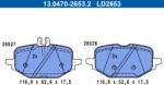 ATE set placute frana, frana disc ATE Ceramic 13.0470-2653.2 (13.0470-2653.2)
