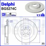 DELPHI Disc frana DELPHI BG5274C (BG5274C) - automobilus