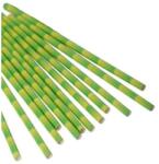  Kétszínű papír szívószál bambusz 100db/cs - mindenamibar