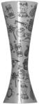  Aero Jigger Tiki/ Tiki mintás bártender mérce ezüst színű 25/50 ml - mindenamibar
