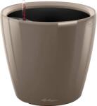 Lechuza Classico Premium LS kaspó 50 cm átmérő x 47 cm szürkésbarna magasfényű