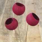  Száras Bell Cup dekor növény Burgundi