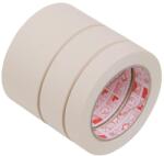 LUX-TOOLS lapos krepp ragasztószalag-készlet, bézs, 3 x 50 m x 19/30/50 mm (252356)