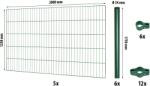  Egyrudas hálós kerítéspanel készlet Classic zöld 125 cm x 1000 cm (042236)