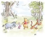 Komar nemszőtt fotótapéta Disney Winnie the Pooh Walk Together színes