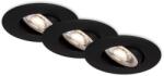 Briloner beépíthető LED mennyezeti lámpa 9 cm 5 W fekete 3 db forgatható