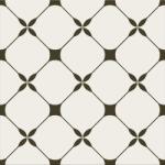 Cersanit Sentima padlólap matt fekete-fehér színben 29, 8 cm x 29, 8 cm