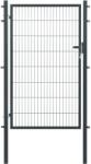 Floraworld egyszárny kapu kétrudas hálós kerítéspanel antracit 160 cm x 120 cm (043476)
