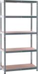  Fémpolcállvány horganyzott 5 polcos 90 cm x 180 cm x 40 cm 175 kg terhelhetőség (107108)